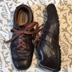 Skechers Brown Leather Casual Lace Ups 10.5